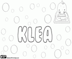Klea, nombre de origen griego. El nombre de una sacerdotisa del templo de Delfos