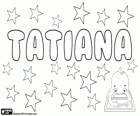 Tatiana, nombre eslavo de origen latino derivado de Tatianus, Tatius