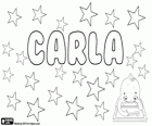 Carla, nombre de origen germánico. Forma femenina de Carlos