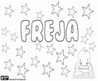 Freja, nombre de origen nórdico. Derivado de Freyja, la diosa del amor en la mitología escandinava