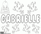 Gabrielle, nombre de origen hebreo. Forma femenina para el nombre Gabriel