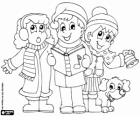 Niños cantando villancicos