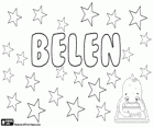 Belén, nombre de origen hebreo. Proviene de la ciudad de Belén donde nació Jesucristo
