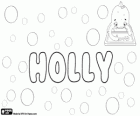 Holly, nombre de origen inglés. Proviene del nombre inglés de una planta, el acebo