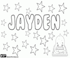 Jayden, nombre de origen inglés. Creado con la combinación de los nombres Jay y Hayden
