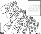 Las piezas de Lego, ladrillos Lego