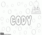 Cody, nombre de origen gaélico. Su significado es persona útil