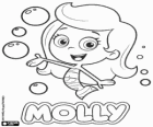 Molly, la pequeña sirena, la líder del grupo Bubble Guppies