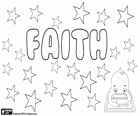 Faith, nombre de origen inglés. Derivado de la palabra inglesa Faith, su significado es fe