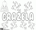 Grazela, nombre de origen latino. Derivado de Gratia