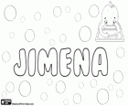 Jimena, nombre español. Forma femenina derivada del nombre bíblico Simeon