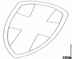 El escudo de los caballeros templarios. Los caballeros que participaron en las cruzadas bajo la cruz del Santo Padre