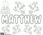 Matthew, nombre de origen hebreo. Matityahu, nombre de uno de los doce apóstoles, Mateo