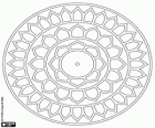 Mandala circular con los pétalos de una flor