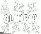 Olimpia, nombre de origen griego. Derivado de Olympia, su significado es del monte Olímpo
