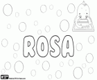 Rosa, nombre de origen latino. Proviene del nombre de la flor, la rosa