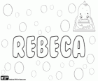 Rebeca, nombre de origen hebreo. Nombre de un personaje bíblico. Rebeca, variante de Rebecca