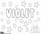 Violet, nombre de origen latino. Proviene del nombre de la flor, la violeta