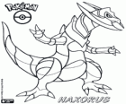 Haxorus, la evolución final de Axew y Fraxure, Ononokusu en japonés. Pokémon tipo dragón