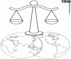 Día Mundial de la Justicia Internacional, 17 de julio. La balanza es el símbolo de la justicia en el mundo
