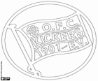 Distintivo del Kickers Offenbach, club de fútbol alemán de la ciudad de Offenbach amb Main, Hessen