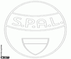 Escudo del S.P.A.L. Club de fútbol de Ferrara, ciudad italiana de la región de Emilia-Romaña