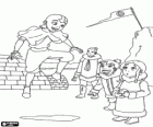 Aang demuestra sus habilidades a sus amigos. Avatar: la leyenda de Aang