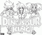 Logo de Dinosaur King con Max, Rex y Zoe