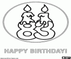 Una tarjeta de cumpleaños para celebrar los ochenta y tres años. ¡Feliz cumpleaños!