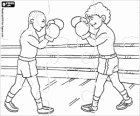 Rompecabezas de Deportes de Lucha. Puzzle de un combate de boxeo