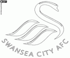 Emblema del Swansea City A.F.C. Club galés de fútbol, su apodo es Los cisnes, The Swans