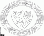 Escudo del Eintracht Braunschweig, club de fútbol de la ciudad de Brunswick, en la Baja Sajonia
