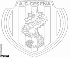 Emblema del AC Cesena. Club de fútbol de Cesena, ciudad de la Emilia-Romagna