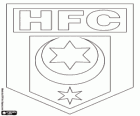 Escudo de Hallescher FC. Club de fútbol en Halle an der Saale, ciudad de Sajonia-Anhalt