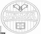 Logo del Hellas Verona Football Club. Equipo de fútbol de Verona, ciudad del Véneto
