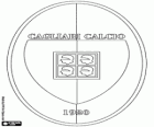 Emblema del Cagliari Calcio. Equipo de fútbol de la capital de Cerdeña, Cagliari