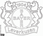 Emblema del Bayer 04 Leverkusen. Club de fútbol de Leverkusen, ciudad de Renania del Norte-Westfalia