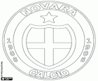 Insignia del Novara Calcio. Club de fútbol con sede en Novara, ciudad del Piamonte