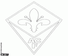 Emblema del ACF Fiorentina. Club de fútbol de Florencia, capital de la Toscana