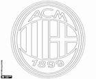 Emblema del AC Milan. Club de fútbol con sede en Milán, capital de la Lombardía