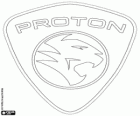 Logo de Proton, marca malaya de coches