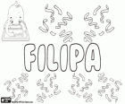 Filipa, nombre de origen griego, forma femenina de Filip