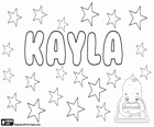 Kayla, nombre de origen gaélico. Variante de nombres como Kayley y Katherine