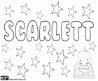 Scarlett, nombre de origen inglés. Variante de Scarlet