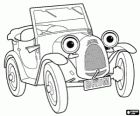 Brum, el protagonista de las aventuras es un héroe automóvil, un Austin 7 de la década de 1920