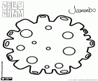 El planeta Jammbo de JellyJamm. Jammbo es un planeta musical. Sus cráteres emiten notas y sonidos
