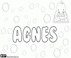 Agnes, nombre de origen latino que proviene de Agnus que significa cordero. Agnes, nombre de origen griego derivado de Hagne, cuyo significado es pura