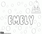 Emely, nombre inglés para niña. Variante de Emily