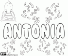 Antonia, nombre derivado del latino Antonius. Antonia, forma femenina de Antonio. Nombre existente en muchos idiomas
