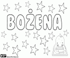 Bozena, nombre eslavo para niña. Bożena, nombre polaco. Božena, nombre en checo, eslovaco y otros idiomas eslavos